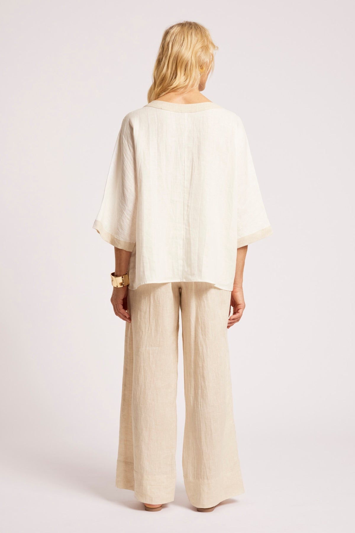 Maris Relaxed Splice Top | White/Tusk