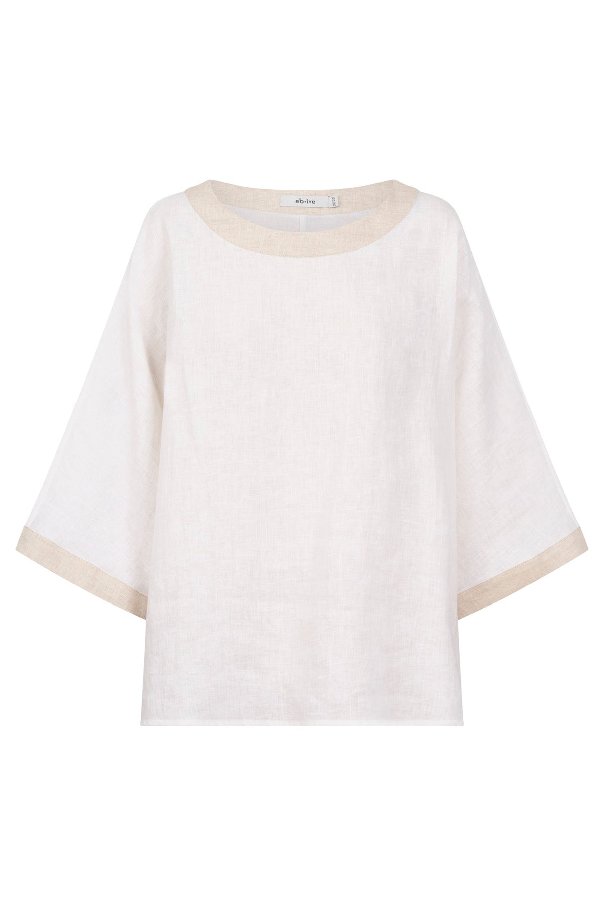 Maris Relaxed Splice Top | White/Tusk