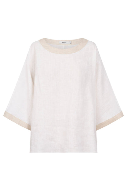 Maris Relaxed Splice Top | White/Tusk