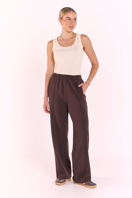 Noah Wide Pant | Dark Chocolate