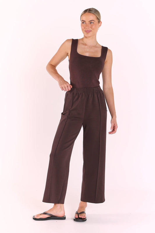 Noah Cropped Pant | Dark Chocolate