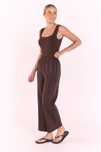 Noah Cropped Pant | Dark Chocolate