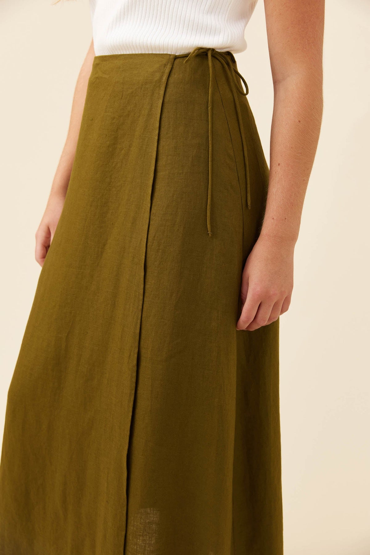 Anita Wrap Skirt | Olive