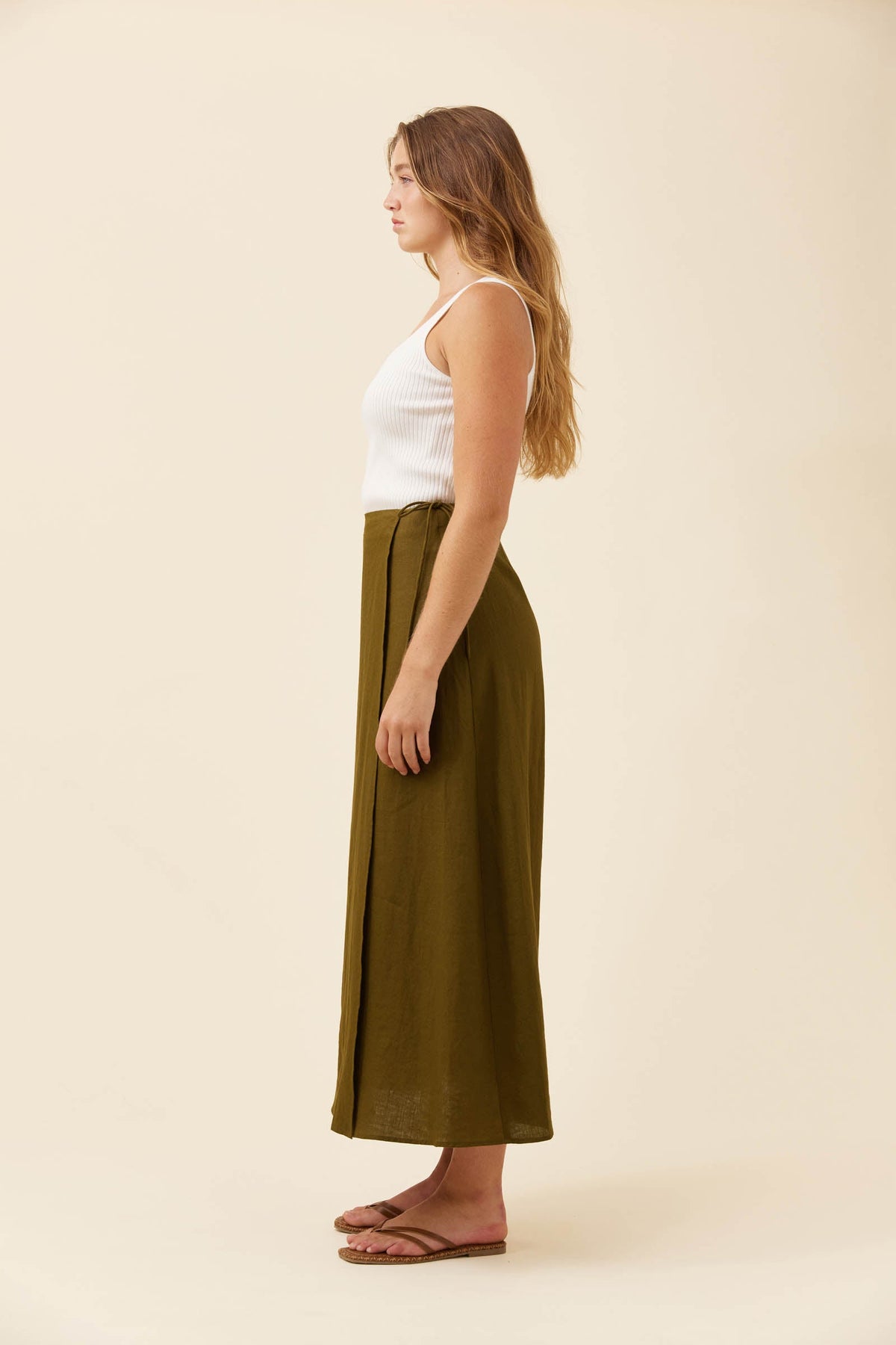 Anita Wrap Skirt | Olive