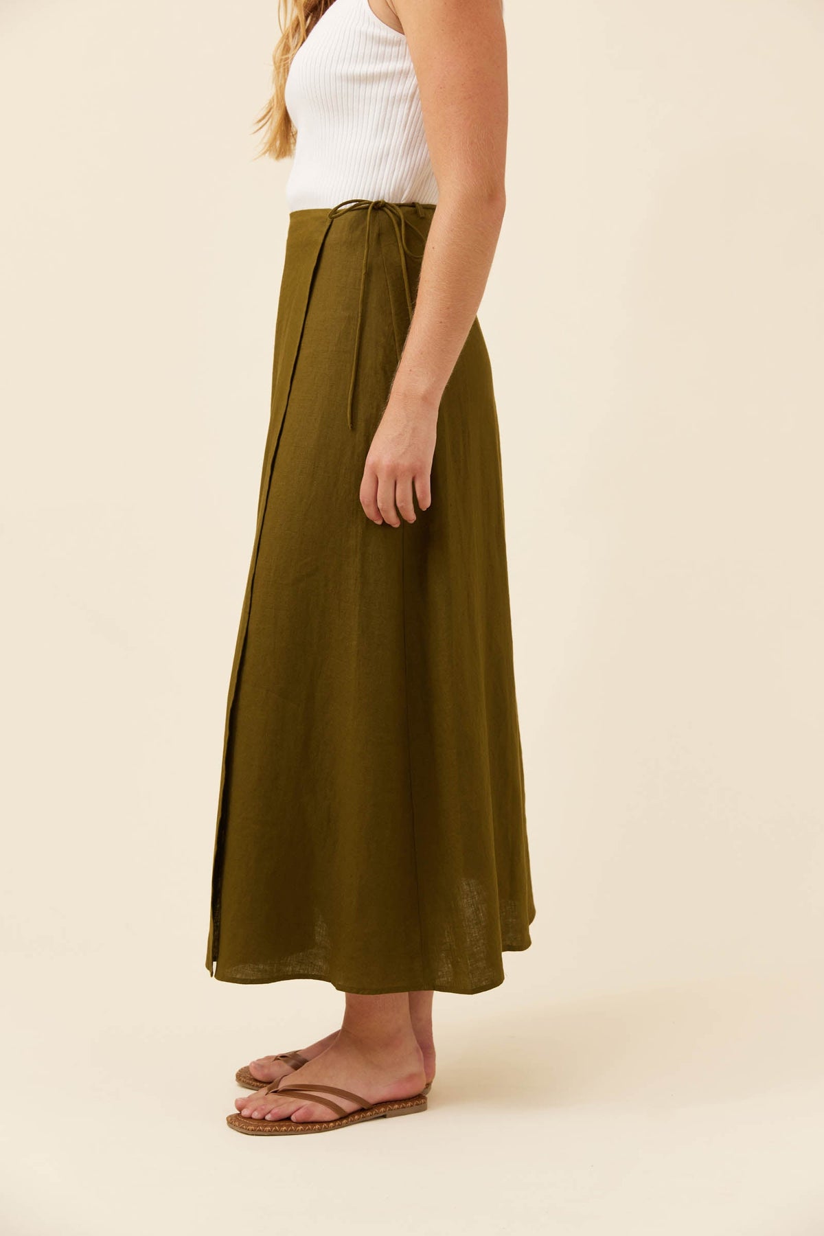 Anita Wrap Skirt | Olive