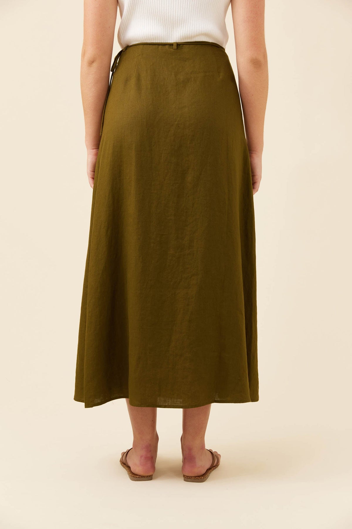 Anita Wrap Skirt | Olive
