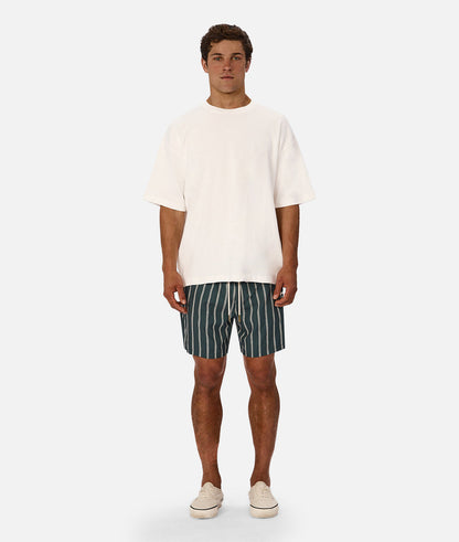 The Posada Swim Short | Pine/White