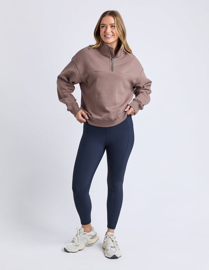 College Zip Crew | Mocha