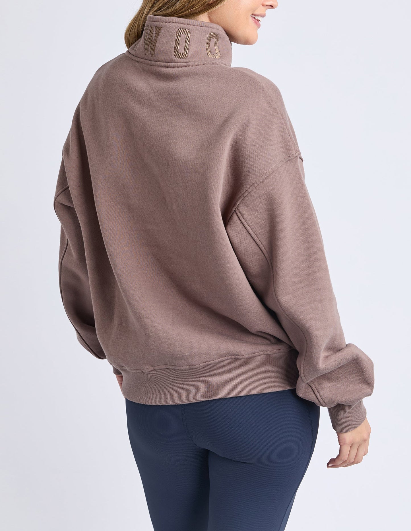 College Zip Crew | Mocha