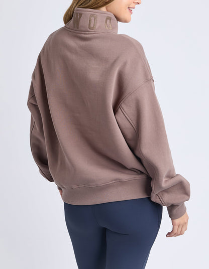 College Zip Crew | Mocha