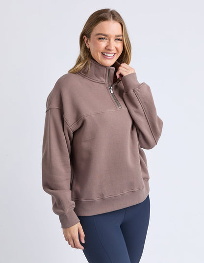 College Zip Crew | Mocha