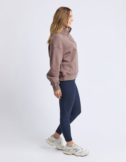 College Zip Crew | Mocha