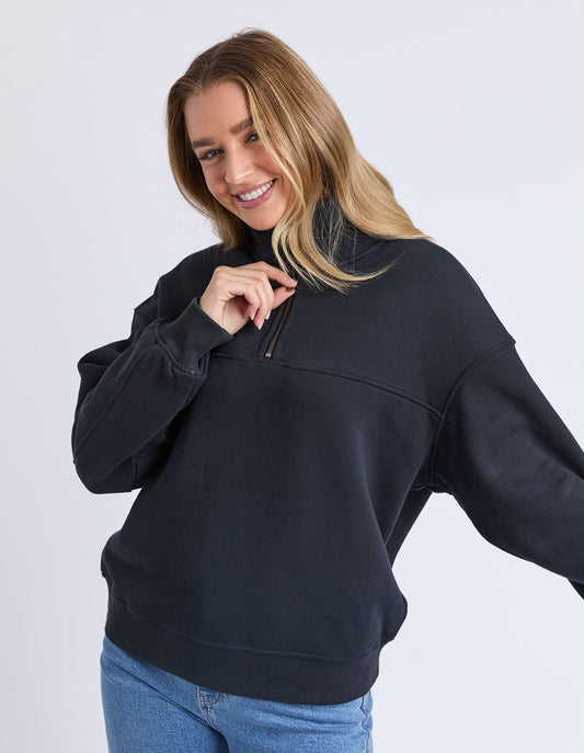 College Zip Crew | Black