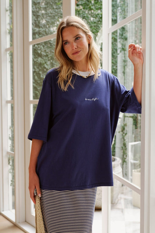 Luna Relaxed Tee | Russian Blue