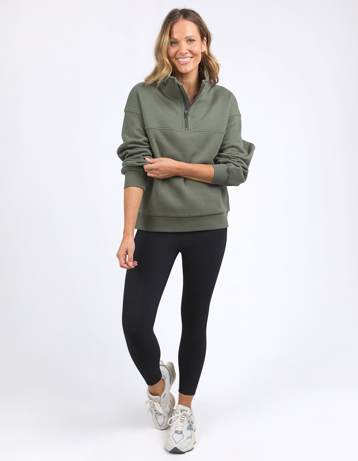 College Zip Crew | Khaki