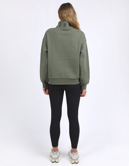 College Zip Crew | Khaki