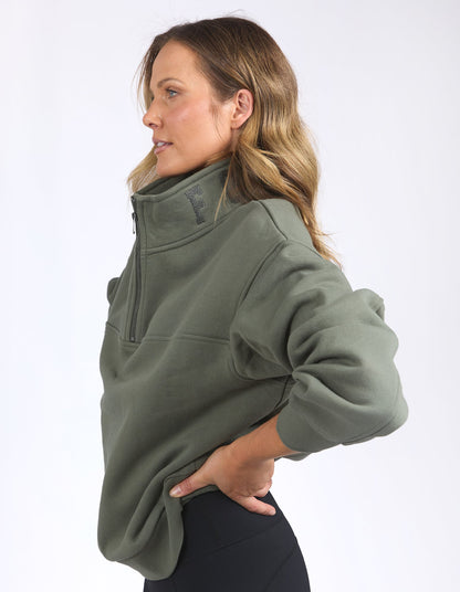 College Zip Crew | Khaki