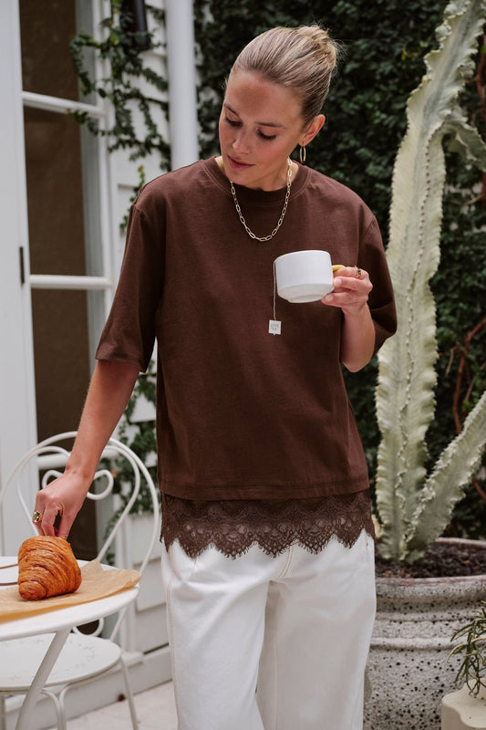 Lacey Tee | Chocolate