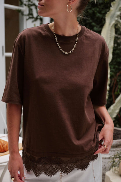 Lacey Tee | Chocolate