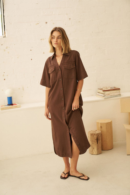 Sloane Short Sleeve Midi Dress