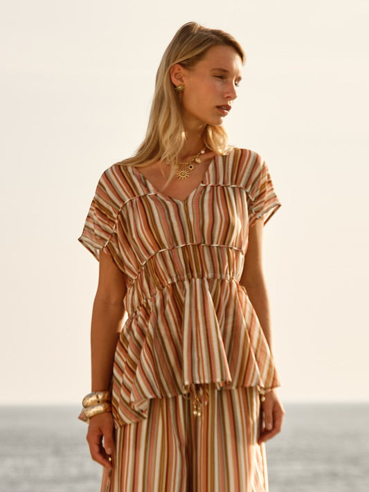 Ophelia Top | Sandbar Stripe