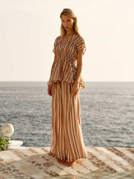 Elysia Pant | Sandbar Stripe