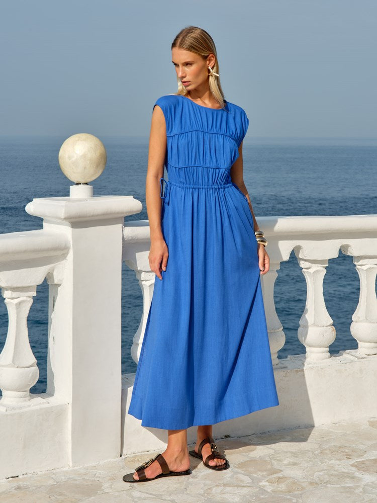 Callista Midi Dress | Cobalt Blue