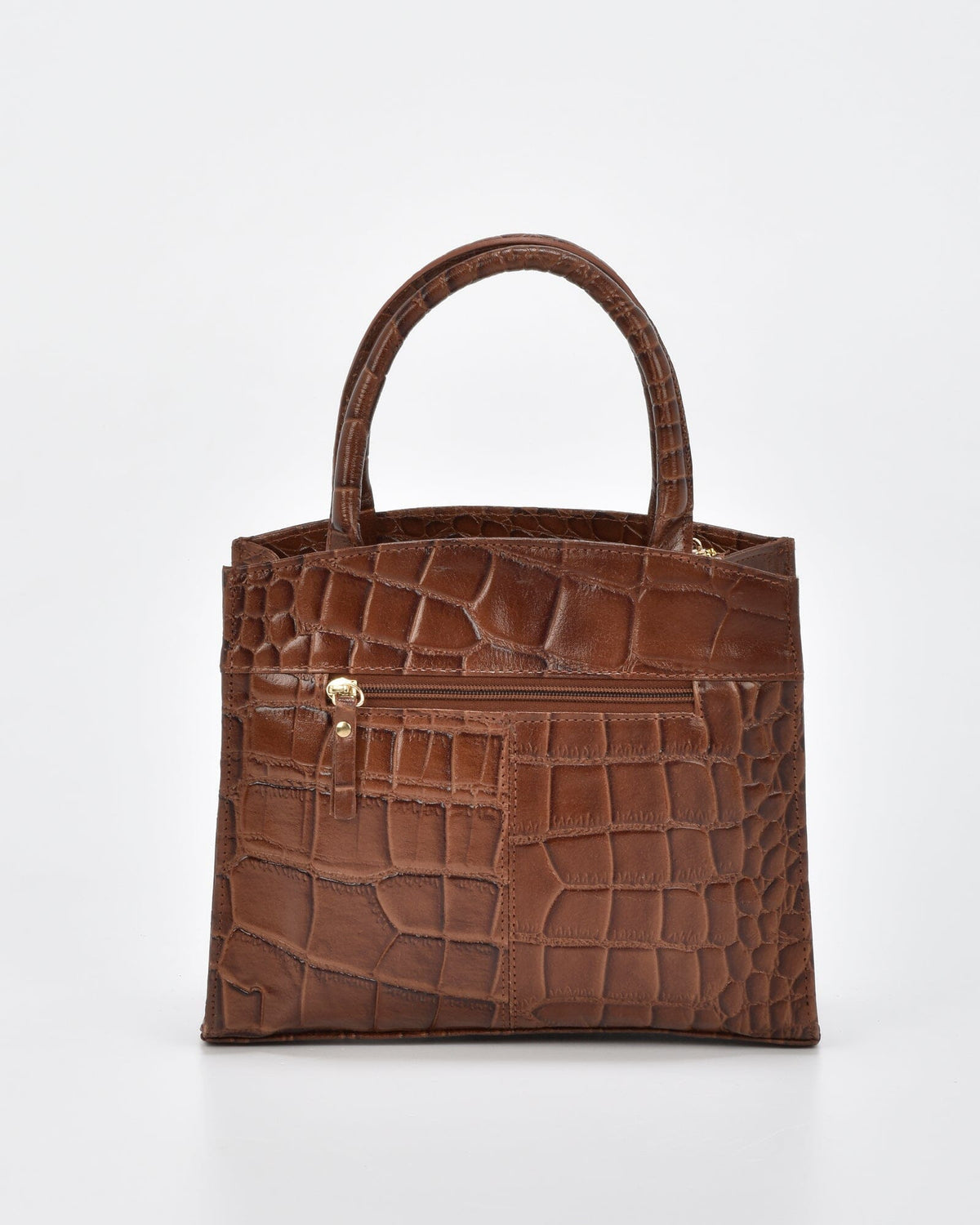 Brighton Croc Leather Crossbody Bag | Tan