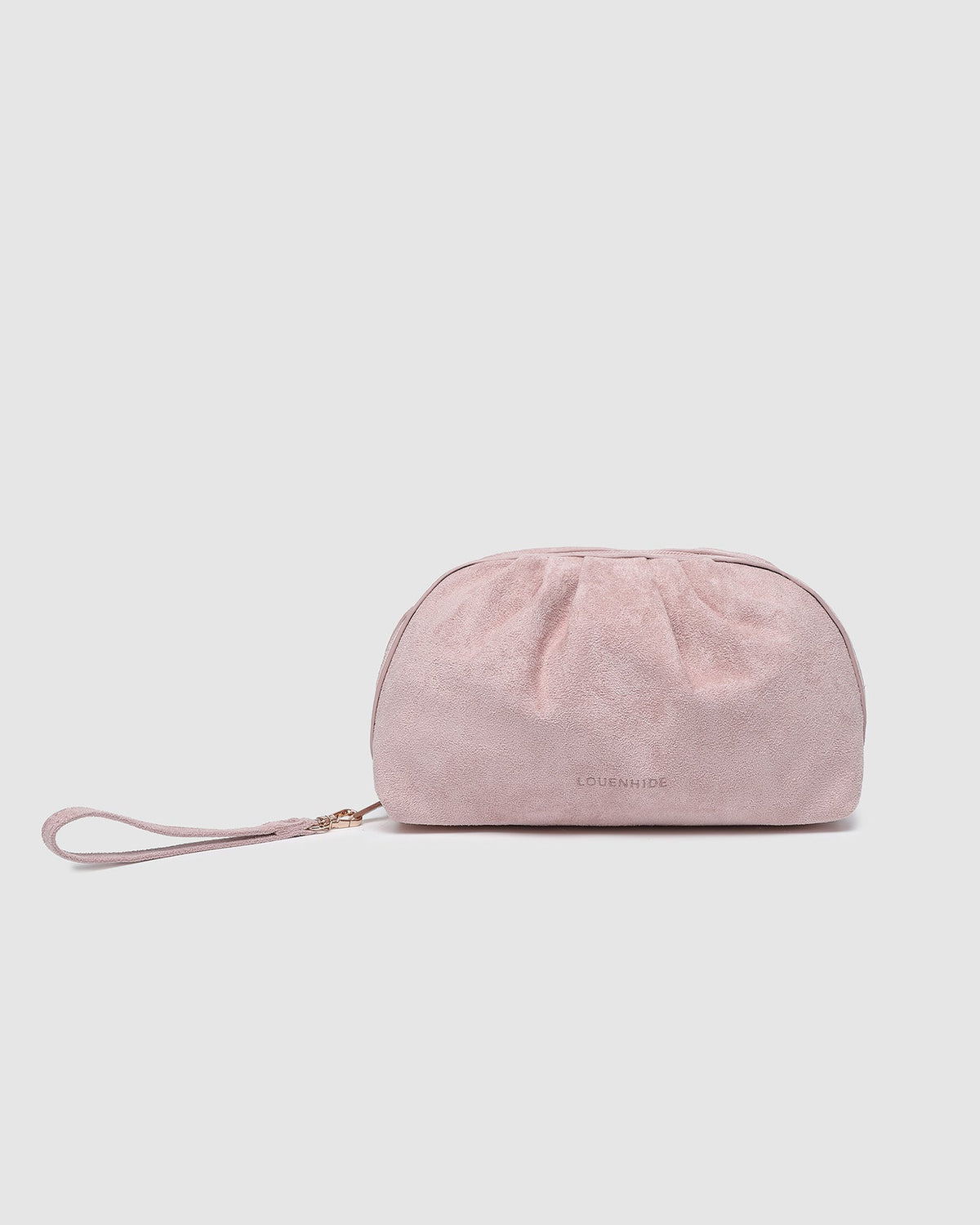 Sarski Suedette Makeup Bag | Pale Pink