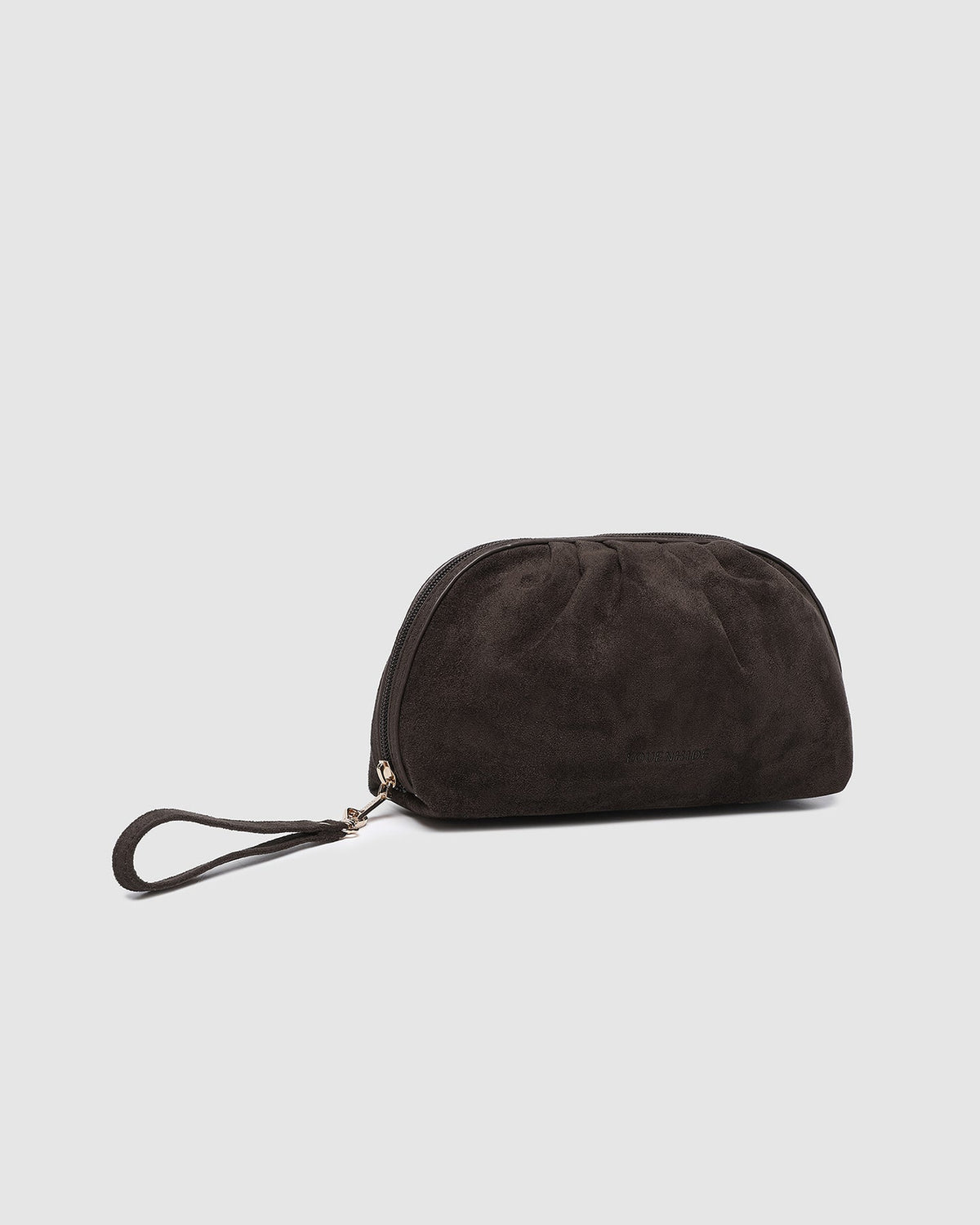 Sarski Suedette Makeup Bag | Chocolate