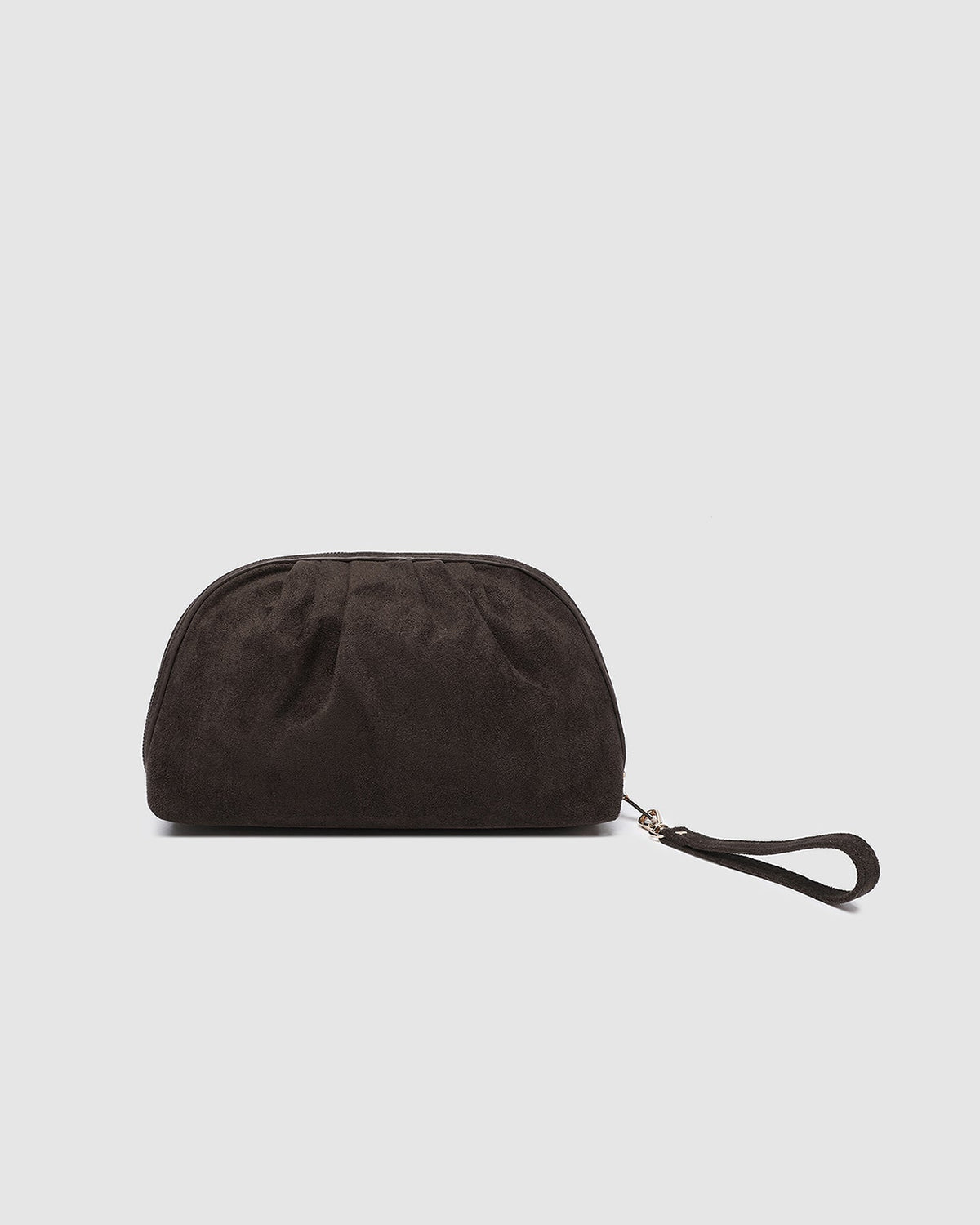 Sarski Suedette Makeup Bag | Chocolate