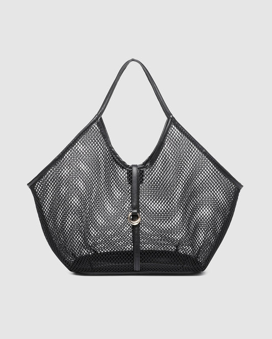 Calypso Mesh Tote Bag | Black