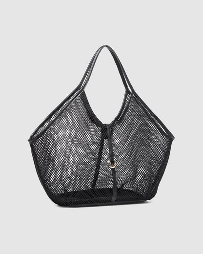 Calypso Mesh Tote Bag | Black