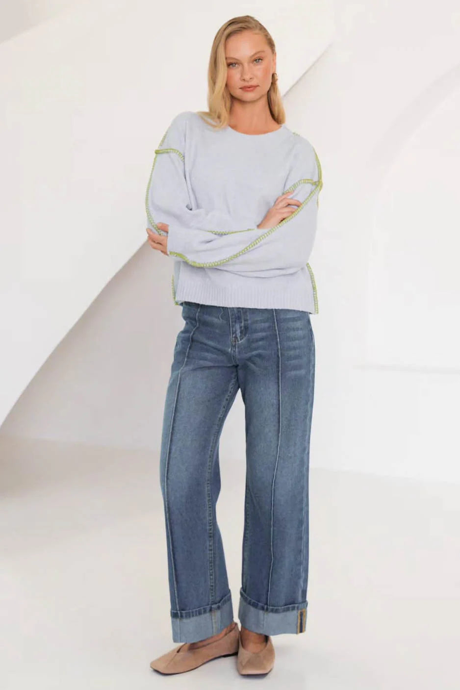 Sharon Knit | Blue/Green
