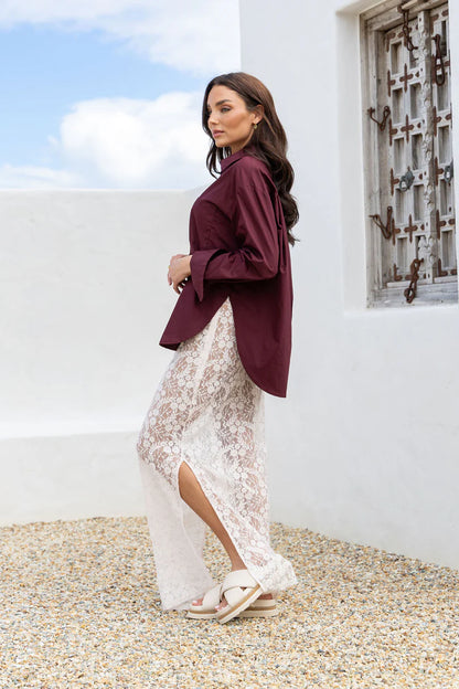 Chloe Lace Skirt | Blush Pink