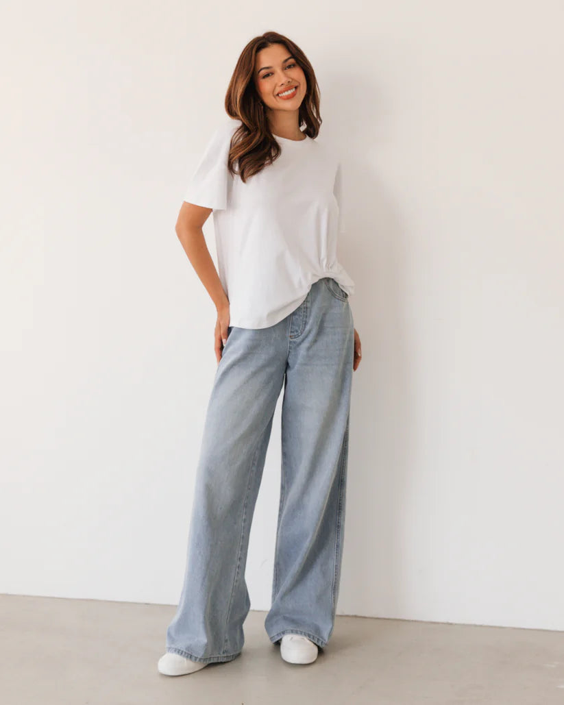 Tie Waist Denim Pant