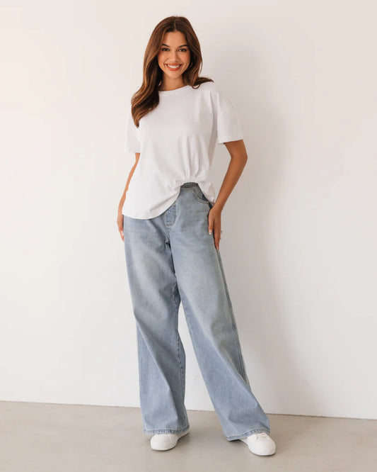 Tie Waist Denim Pant