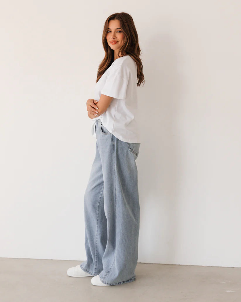 Tie Waist Denim Pant