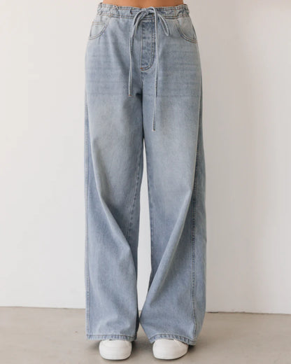 Tie Waist Denim Pant