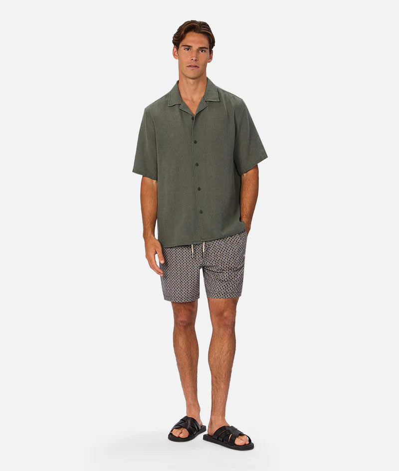 The Savanna Swim Short | Navy/Multi