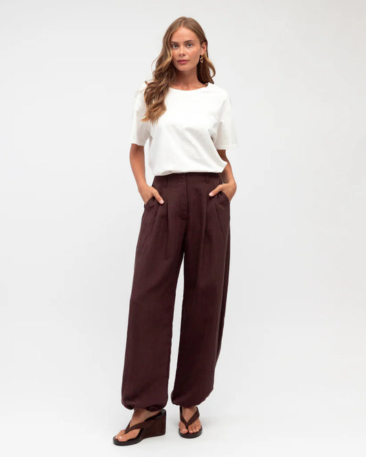 Acia Ballon Pant | Chocolate