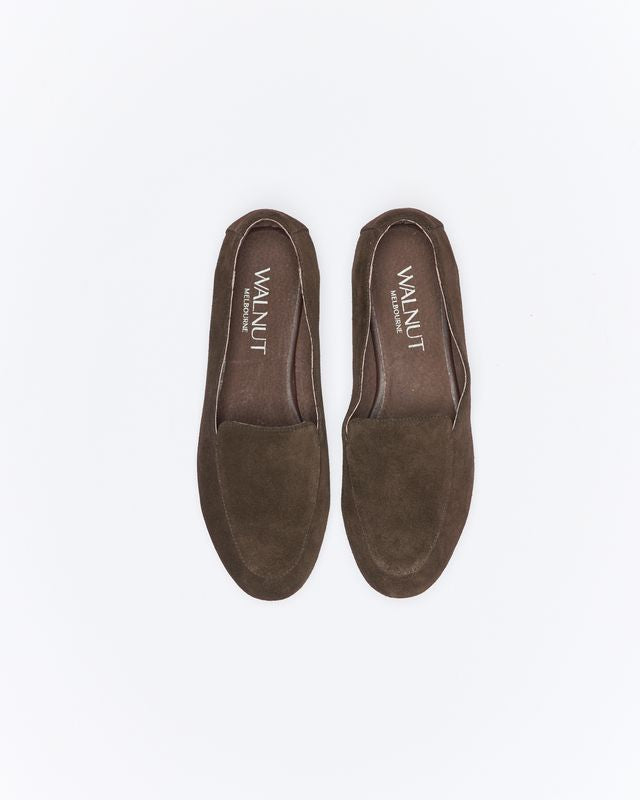Drew Leather Loafer | Bitter Choc Suede