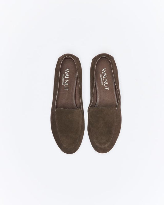 Drew Leather Loafer | Bitter Choc Suede