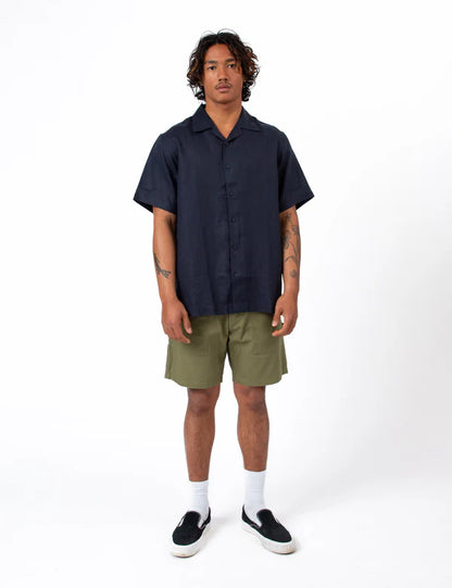 Cuban Short Sleeve Shirt | Navy