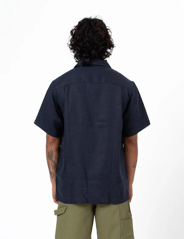 Cuban Short Sleeve Shirt | Navy