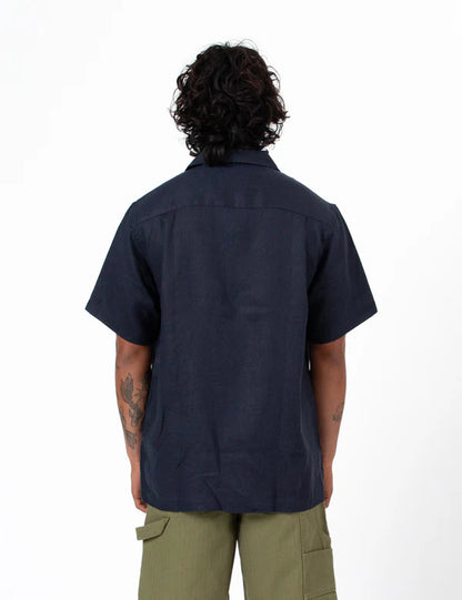 Cuban Short Sleeve Shirt | Navy