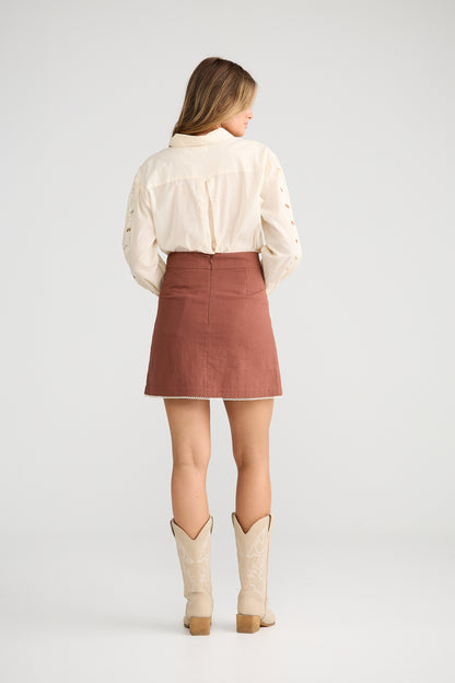 Pascal Mini Skirt | Chocolate