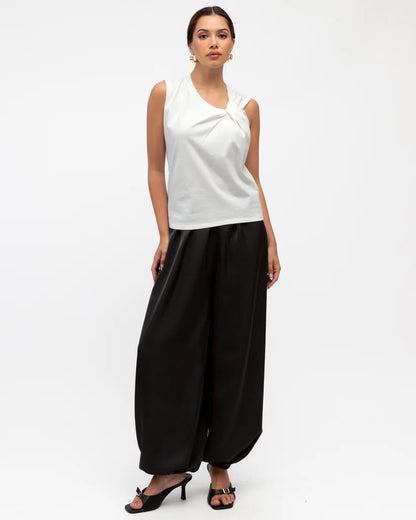 Satin Ballon Pant | Black