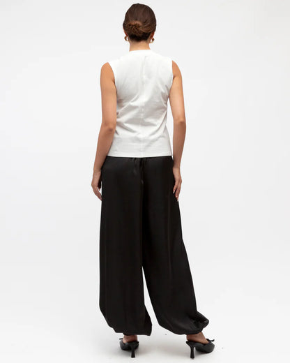 Satin Ballon Pant | Black