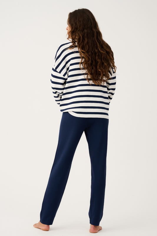 Rae Knit | Navy Stripe